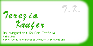 terezia kaufer business card
