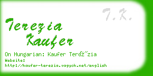 terezia kaufer business card